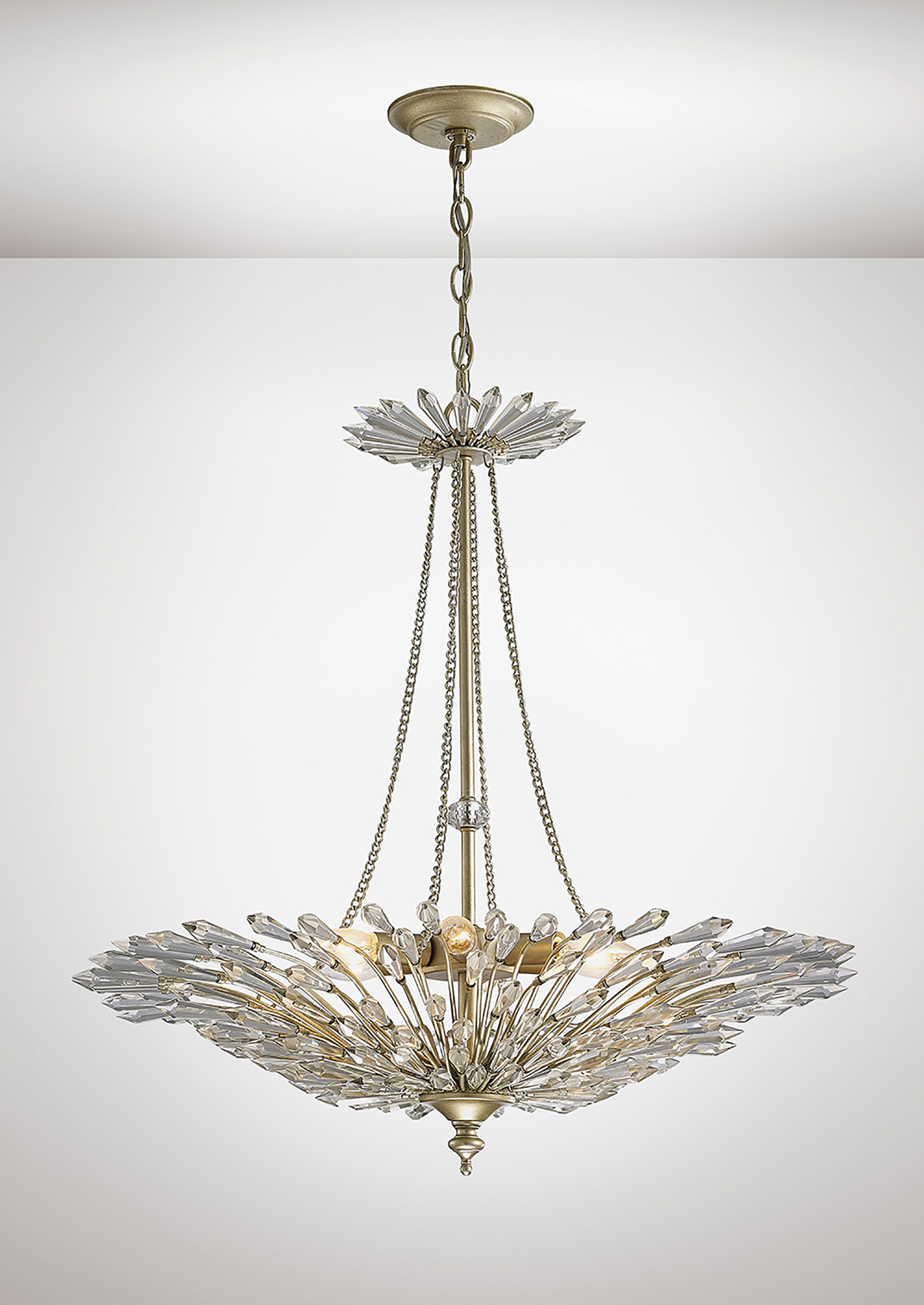 Fay Crystal Ceiling Lights Diyas Contemporary Chandeliers